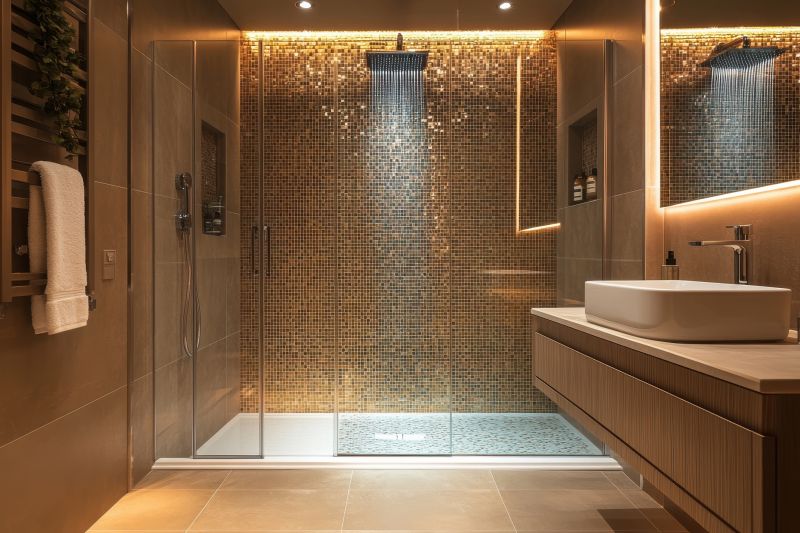 Contemporary Bathroom with LED Lighting